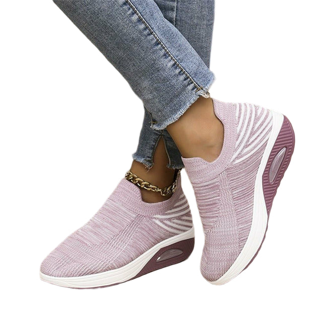 Baskets Femme Slip-On en Maille avec Semelle Air 0