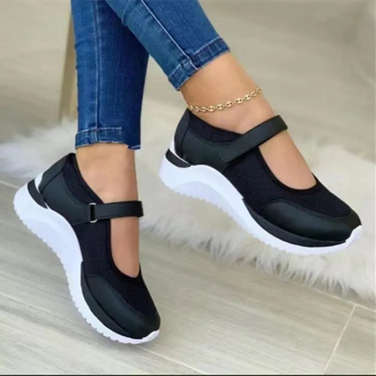 Baskets Femme Tricotées Semelle Épaisse Confortables 8