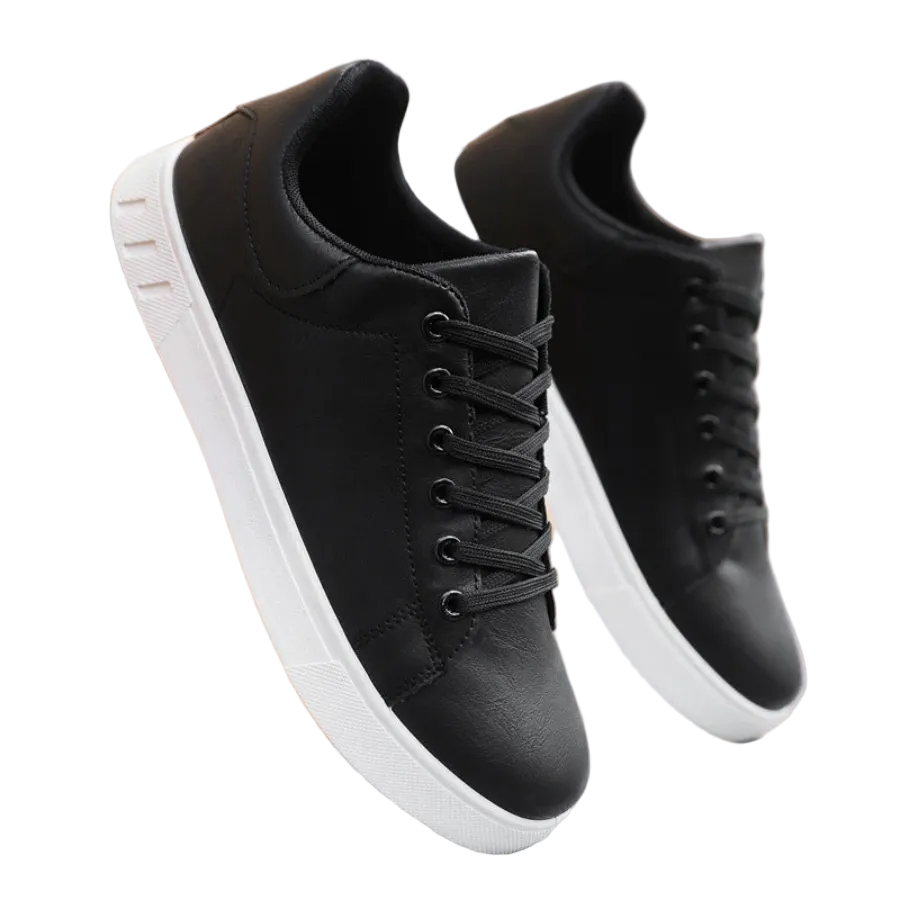 Baskets Homme Décontractées à Lacets Design Bas Semelle Contrastée 0