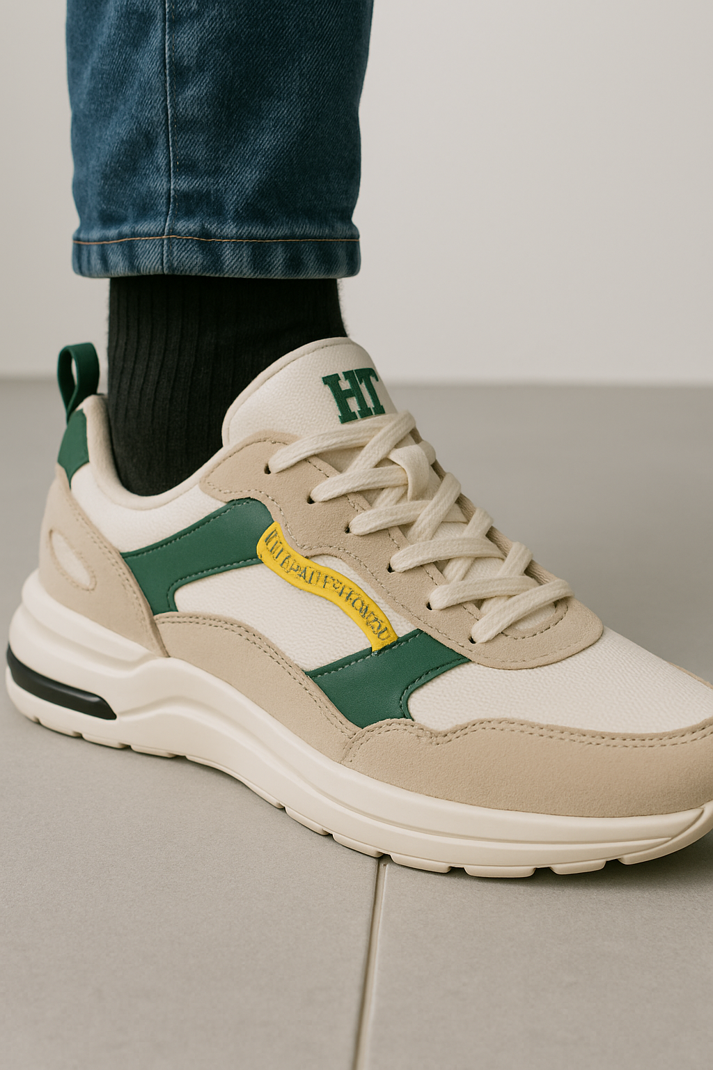 Baskets Homme Smart Casual Design Tige Textile Respirant 2