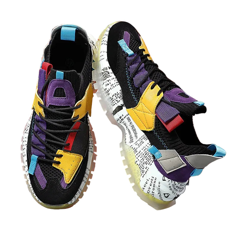Baskets Pour Hommes Color Block Urbaines Modernes 0
