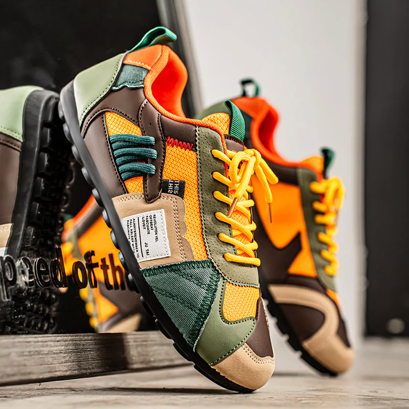 Baskets pour Hommes Multicolores avec Détails Texturés 0