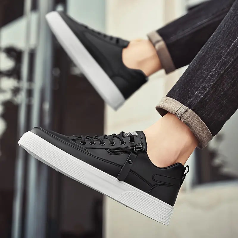 Baskets pour hommes en cuir avec design moderne 1
