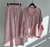 Variant image for Ensemble Femme Lin Élégant Deux Pièces Pantalon Ajusté-43