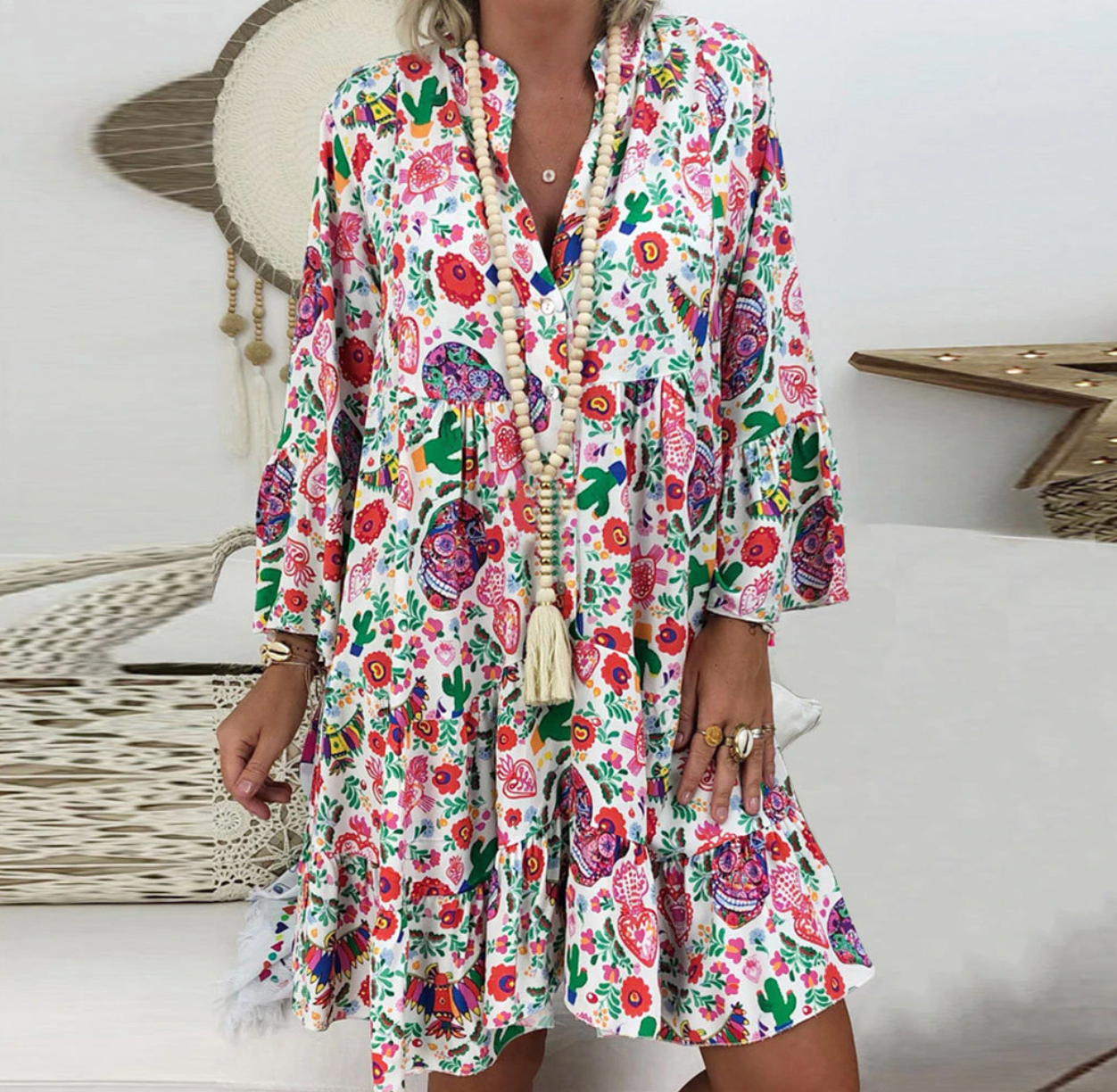 Variant image for Robe Femme Élégante Longue en Tissu de Haute Qualité-1