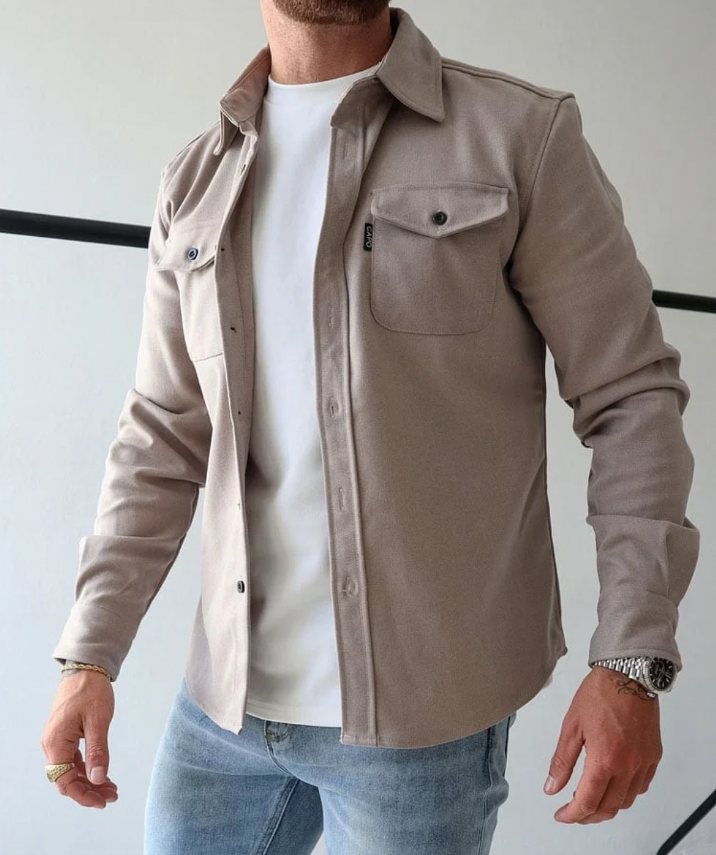 Variant image for Chemise Homme Élégante Automnale en Coton Doux Chic-1