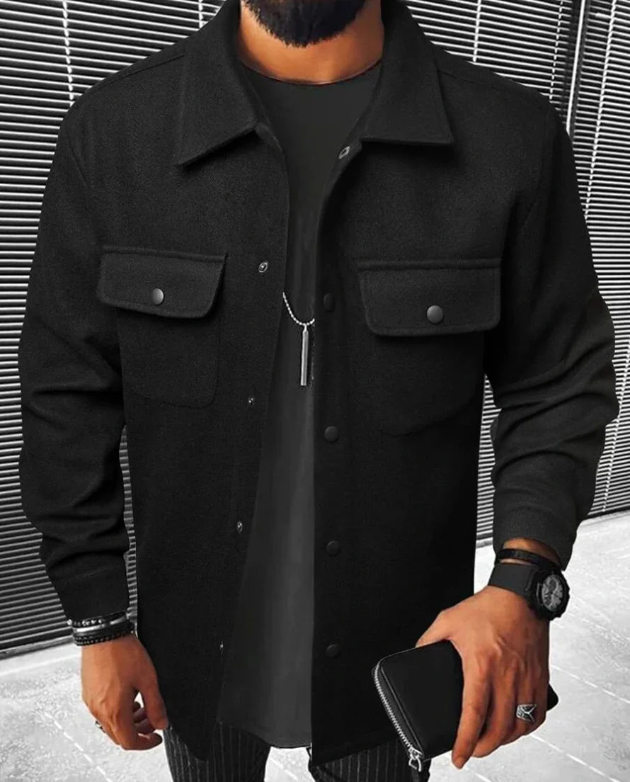 Variant image for Chemise Homme Confortable Chaude en Tissu de Qualité Ajustée-2
