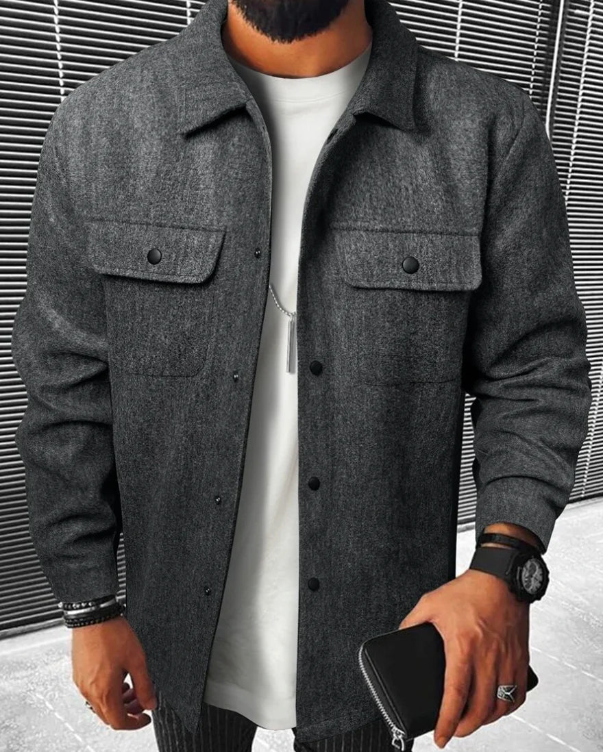 Variant image for Chemise Homme Confortable Chaude en Tissu de Qualité Ajustée-9