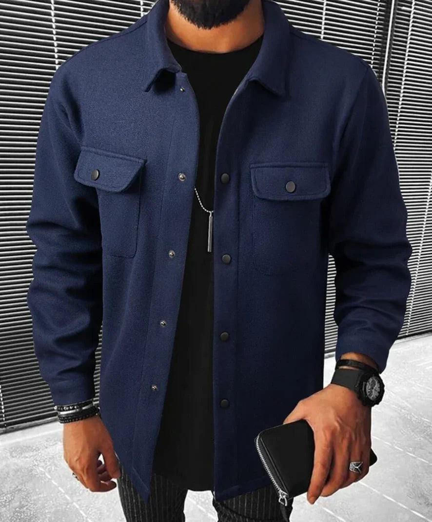 Variant image for Chemise Homme Confortable Chaude en Tissu de Qualité Ajustée-43