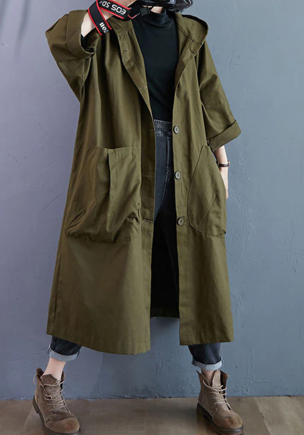 Variant image for Veste Femme Longue Chaude Automne Hiver Polyester-1