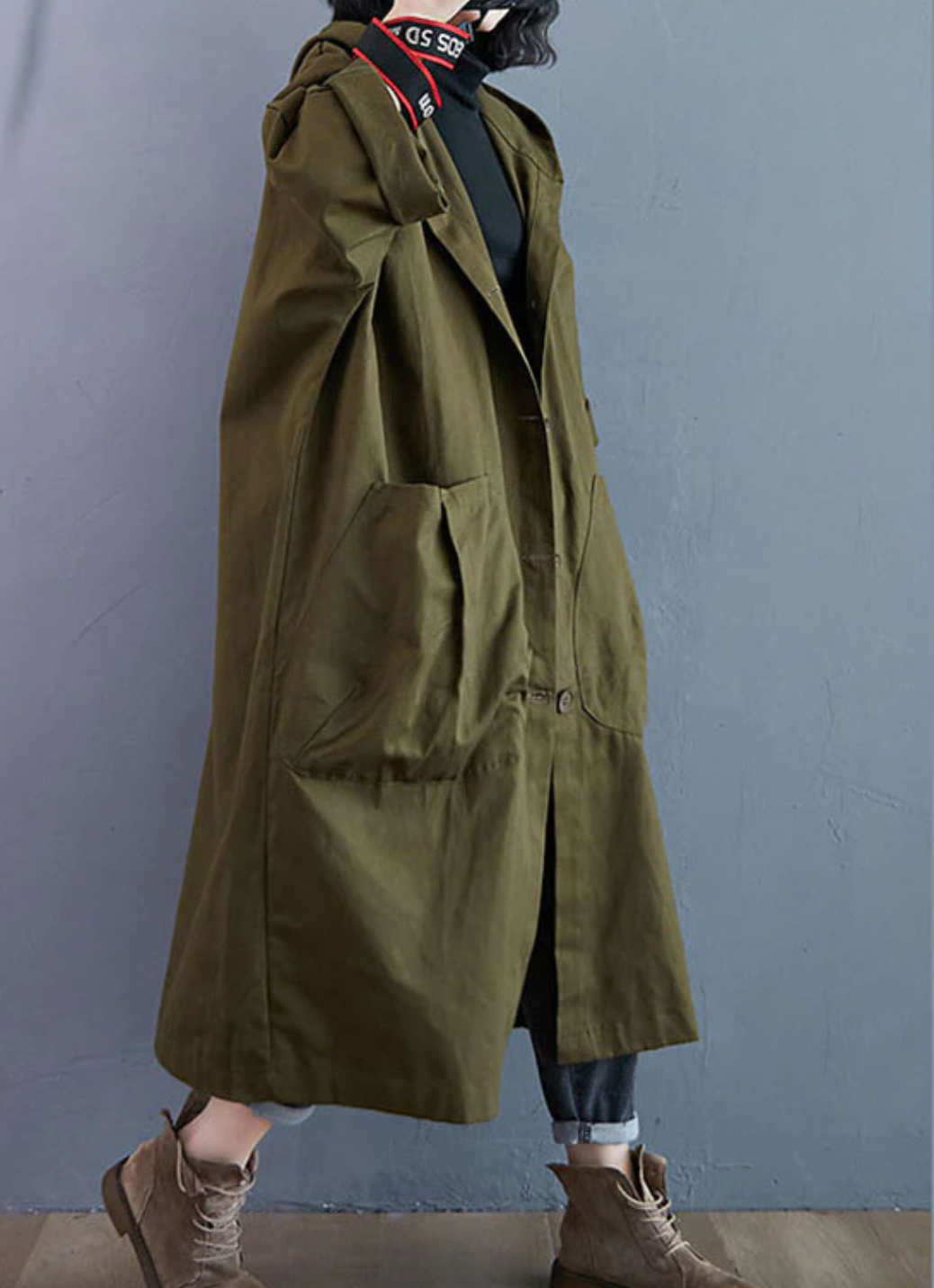 Veste Femme Longue Chaude Automne Hiver Polyester-3