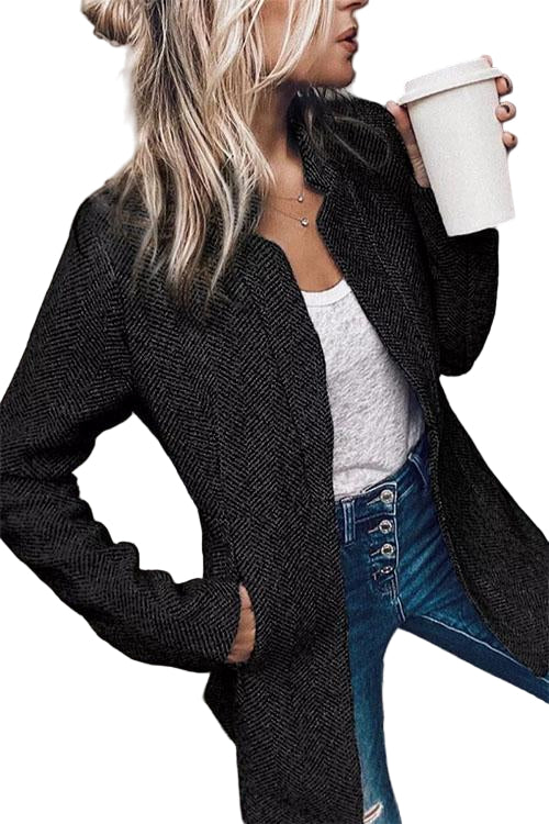 Blazer Femme Coupe Slim avec Poches 1