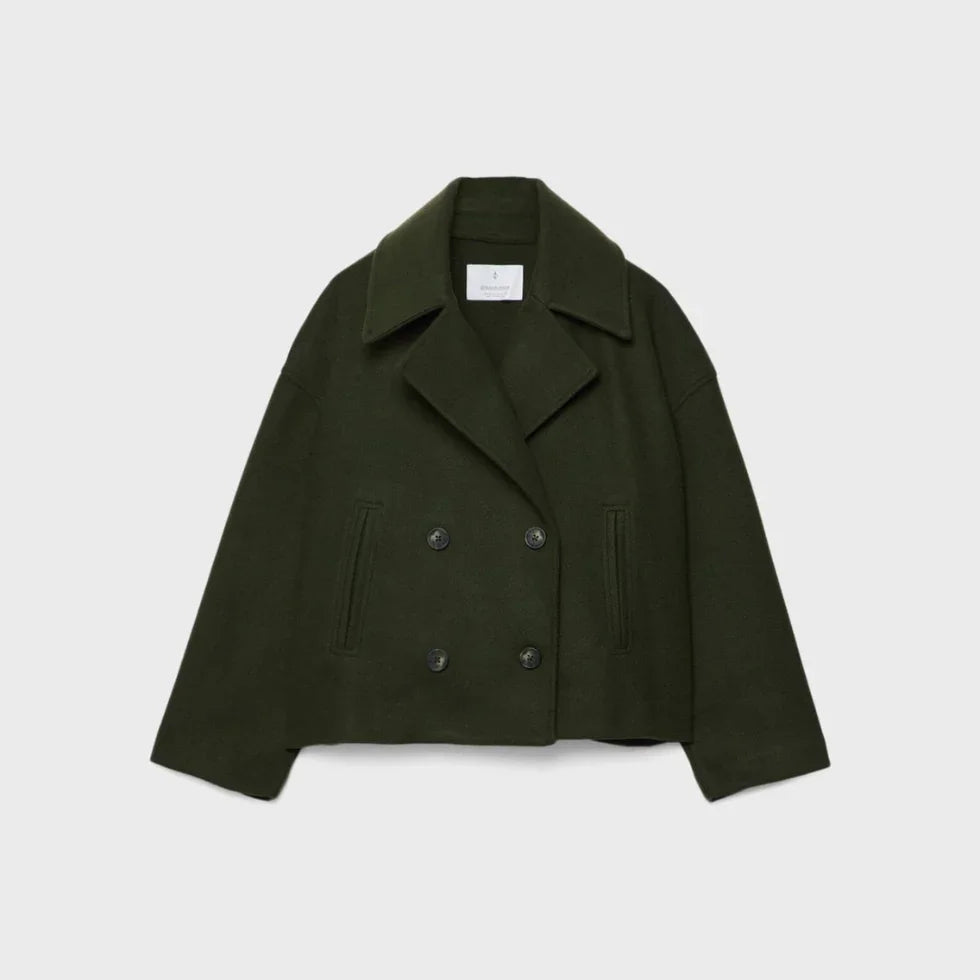 Blazer Femme Court à Double Boutonnage Chic 7