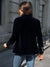 Blazer Femme Élégant Retro à Bouton Unique en Velours 8