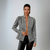 Blazer Femme Texturé Élégant en Mélange de Tissus 4