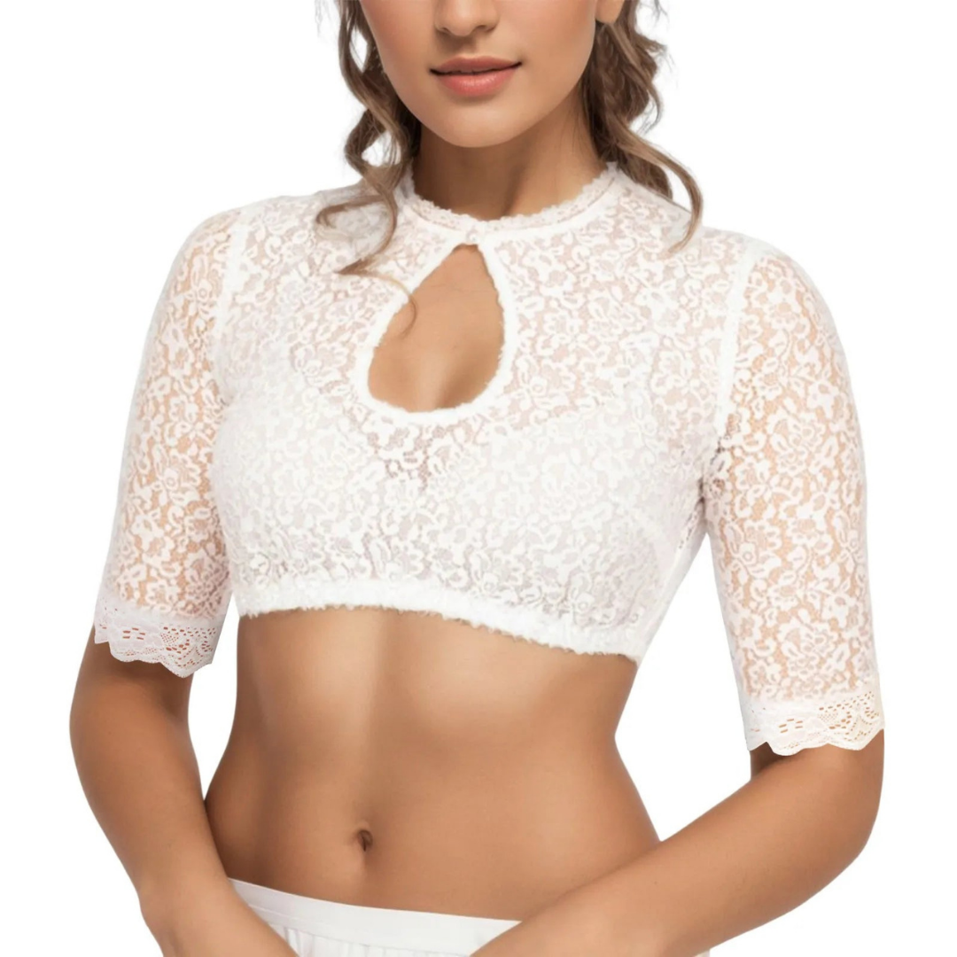 Blouse Femme Blanche Manches Longues Tissu Léger 2