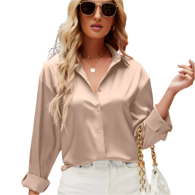 Blouse Femme Chic Satin Fluide 0