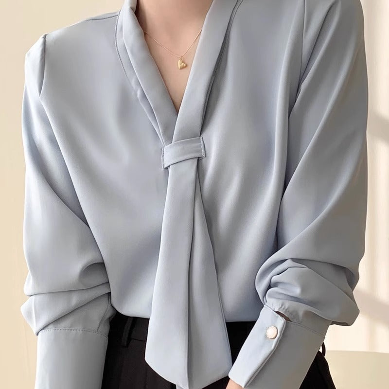 Blouse Femme Chic à Nœud Papillon Élégante 9