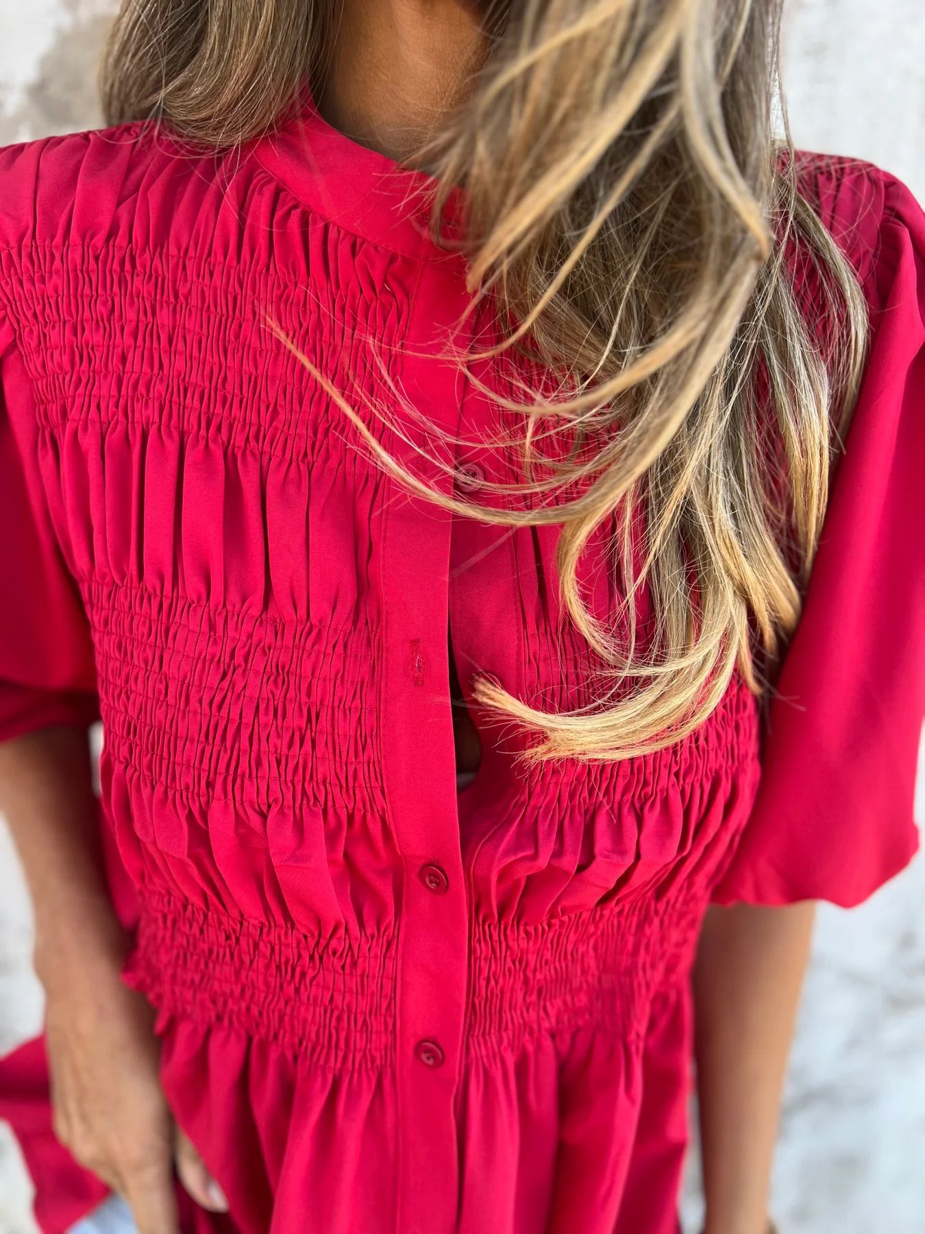 Blouse Femme Élégante à Plis Délicats 6