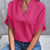 Blouse Femme Élégante en Viscose et Polyester Chic Col en V Fendu 9