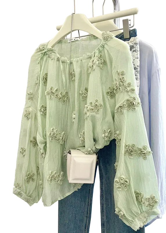 Blouse Femme Grande Taille Col Rond Motif Floral 0