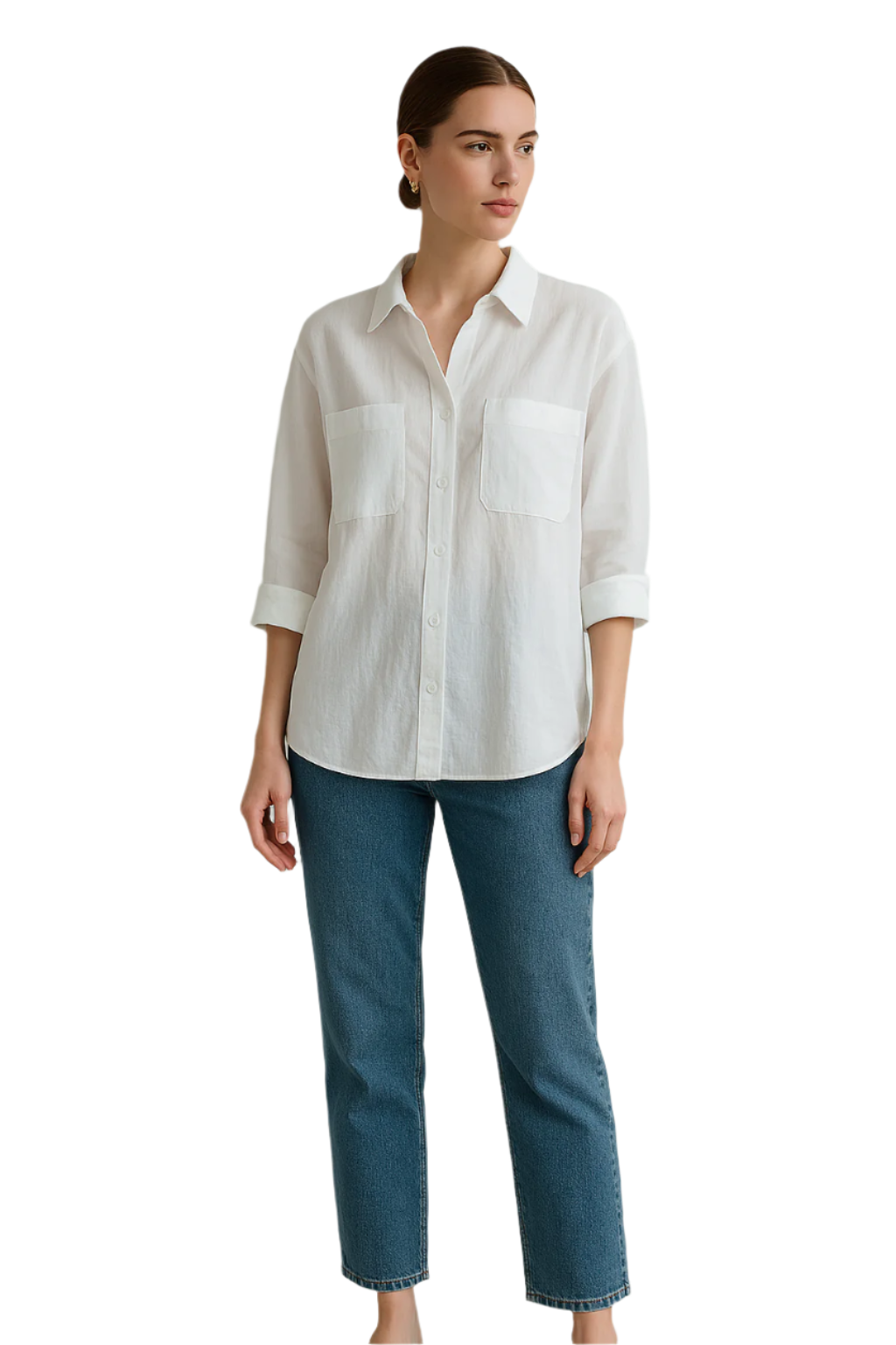 Blouse Femme Longue Oversize Manches Longues Tissu Doux 0