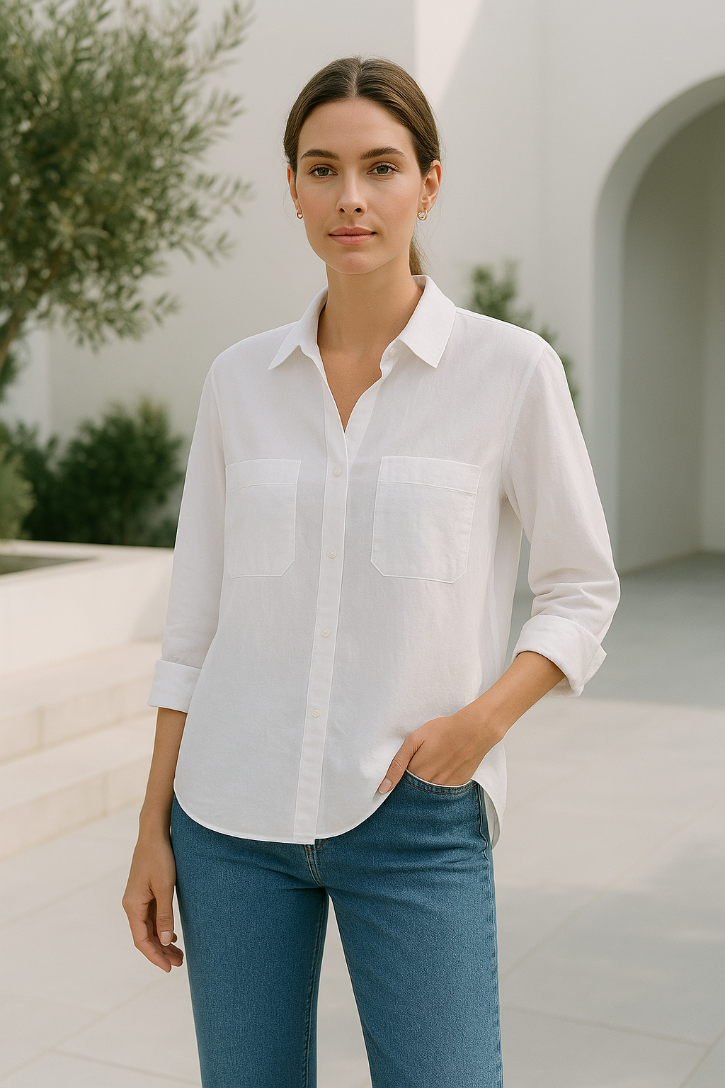 Blouse Femme Longue Oversize Manches Longues Tissu Doux 1