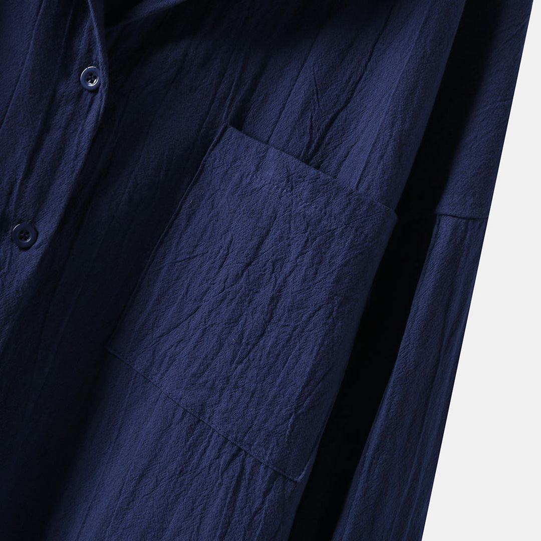 Blouse Femme Longue Oversize Manches Longues Tissu Doux 8