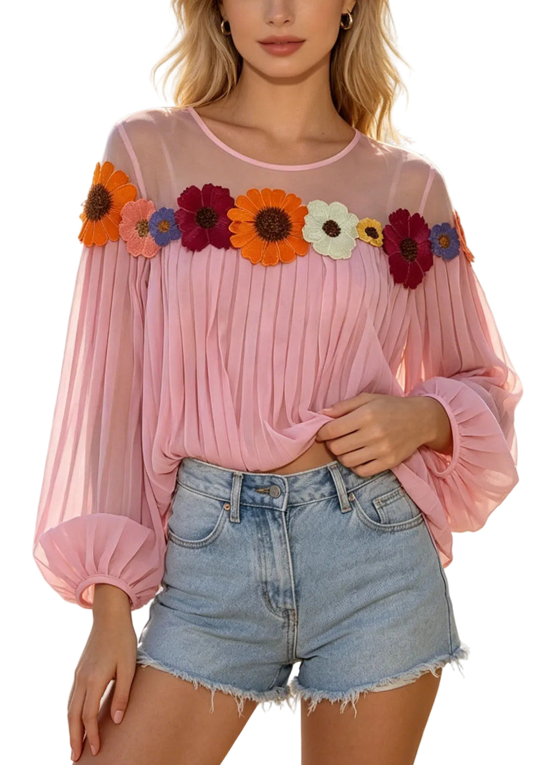 Blouse Femme Patchwork Marguerite Style Estival 0