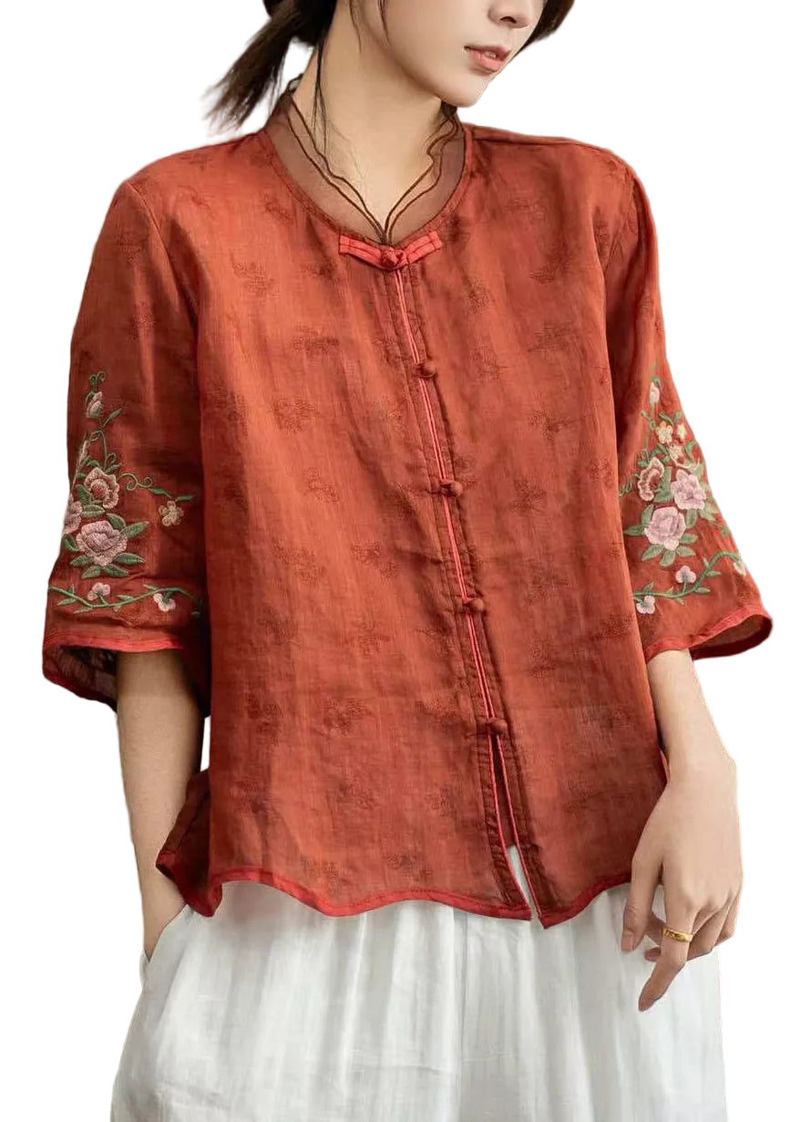 Blouse Femme Vintage à Boutons Chinois 1