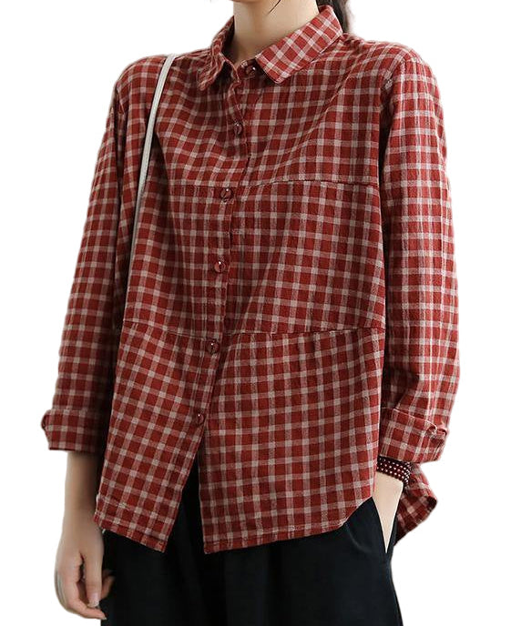 Blouse Printemps à Manches Longues pour Femme en Patchwork 0