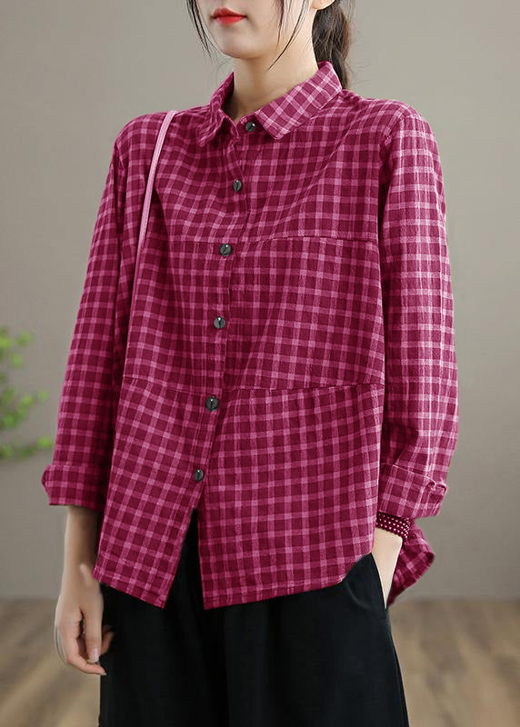 Blouse Printemps à Manches Longues pour Femme en Patchwork 6