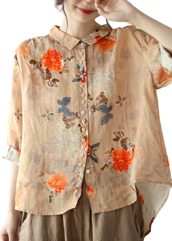 Blouse en Coton à Col Peter Pan pour Femmes 0