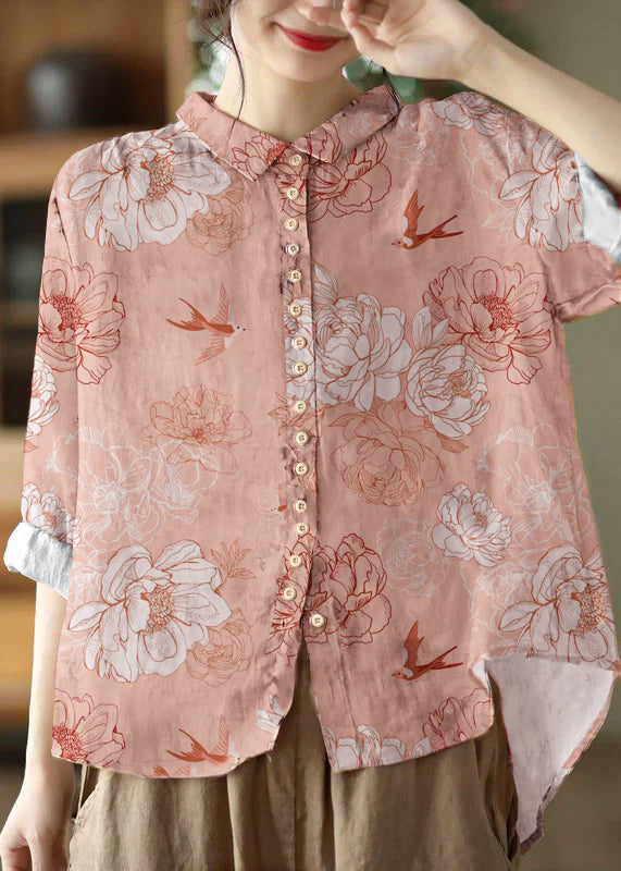 Blouse en Coton à Col Peter Pan pour Femmes 5