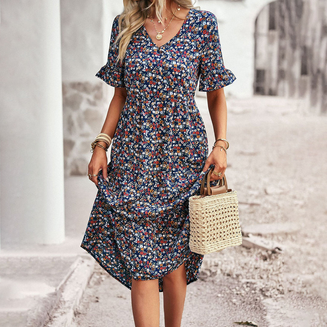 Variant image for Robe d'Été Femme Florale Aérée 100% Coton Chic-15