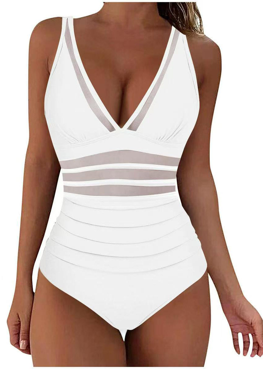 Body Maillot de Bain Femme Style Boho à Col en V 4