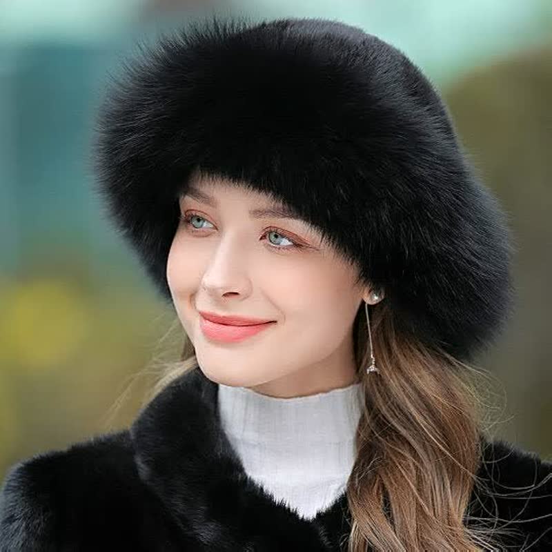 Bonnet Hiver Femme en Fourrure Synthétique Chic et Confortable 1