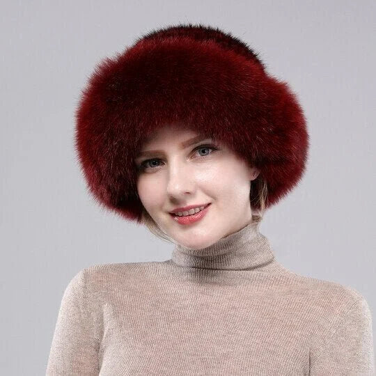 Bonnet Hiver Femme en Fourrure Synthétique Chic et Confortable 4