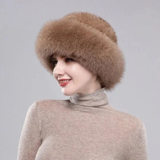 Bonnet Hiver Femme en Fourrure Synthétique Chic et Confortable 5