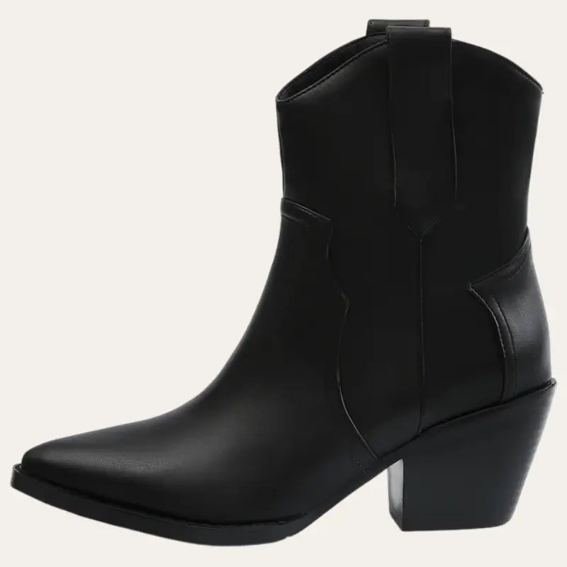 Bottes Cowboy Courtes Femme Style Western Similicuir 1