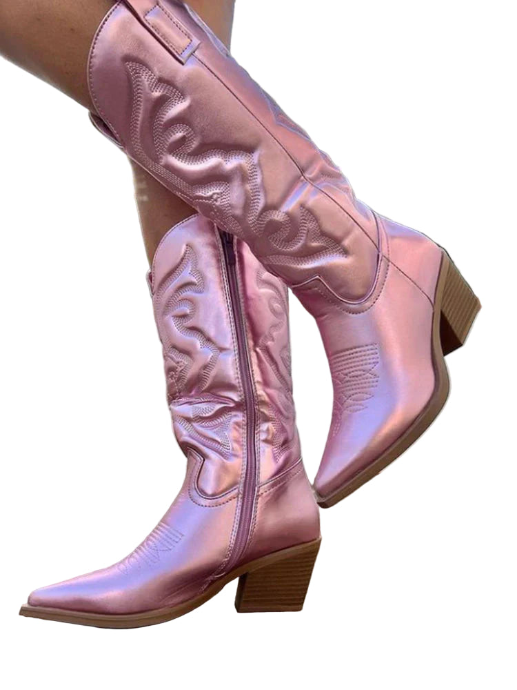 Bottes Cowboy Métalliques pour Femmes - Carina 0