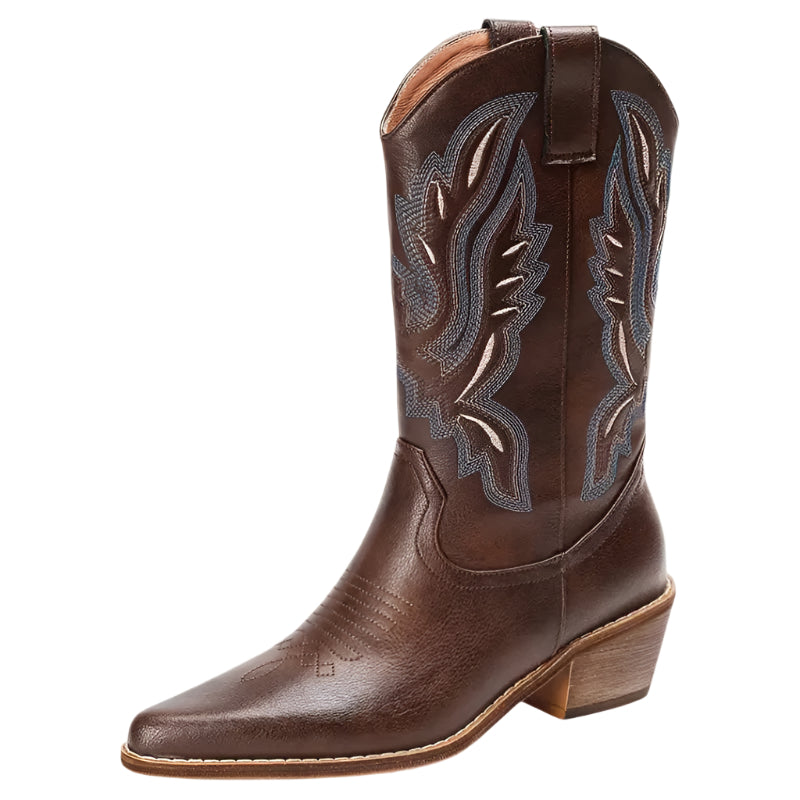 Bottes Cowboy en Cuir pour Femmes Style Western 0