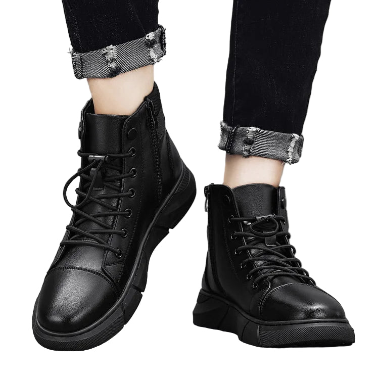 Bottes Cuir Femme Montantes Design Confortable 0