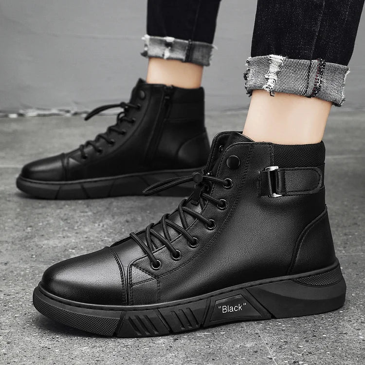 Bottes Cuir Femme Montantes Design Confortable 2
