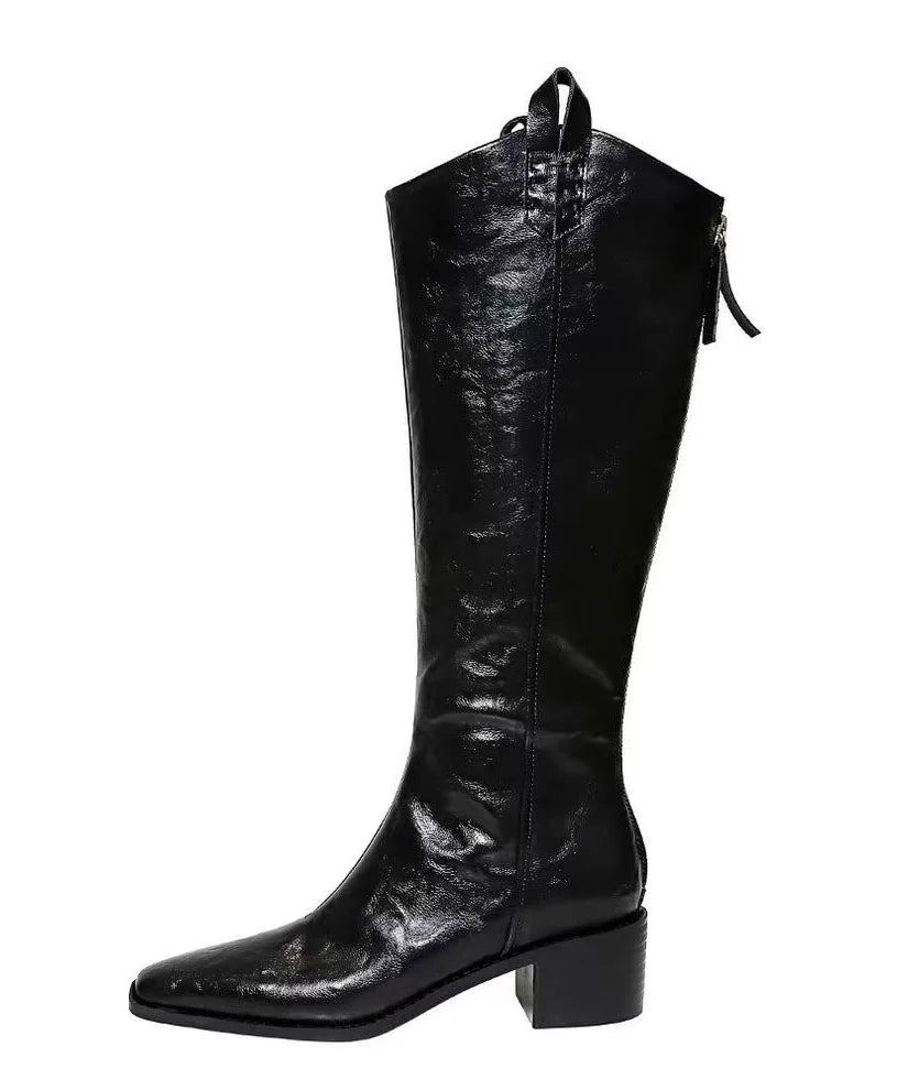 Bottes Femme Bout Pointu Semelles Épaisses 4