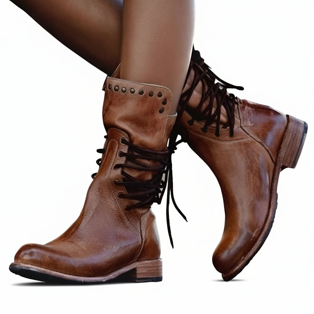 Bottes Femme Cloutées Rustiques 0