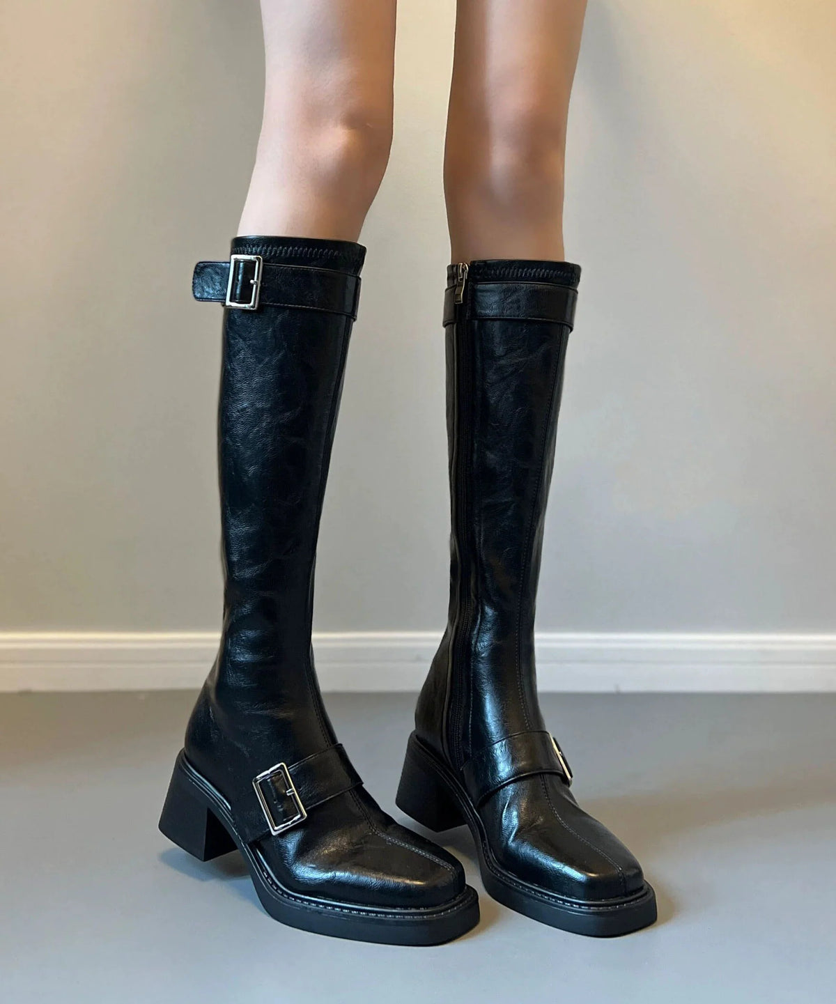 Bottes Femme Décontractées à Boucle Style Épais 1