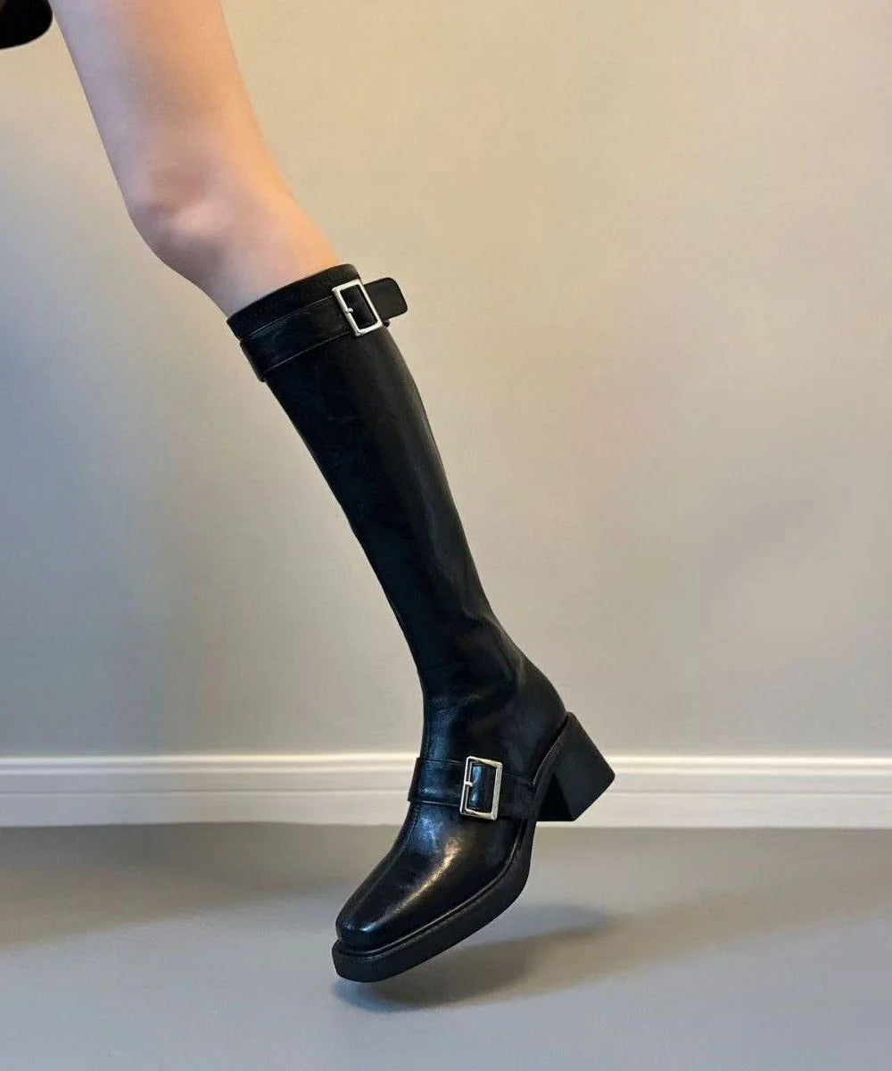 Bottes Femme Décontractées à Boucle Style Épais 3
