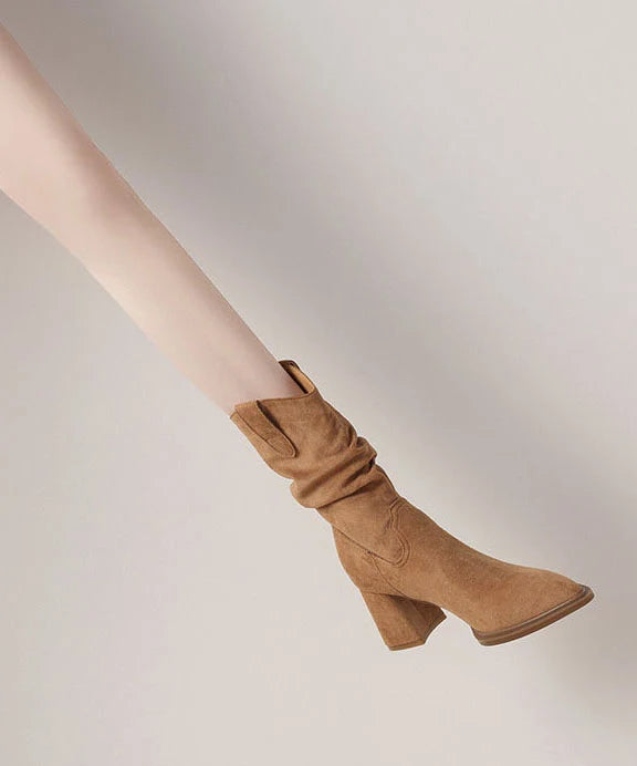 Bottes Femme Style Bohème Bout Pointu Talon Compensé 4