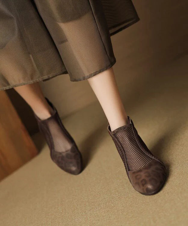 Bottes Femme Style Léopard Ajouré 2